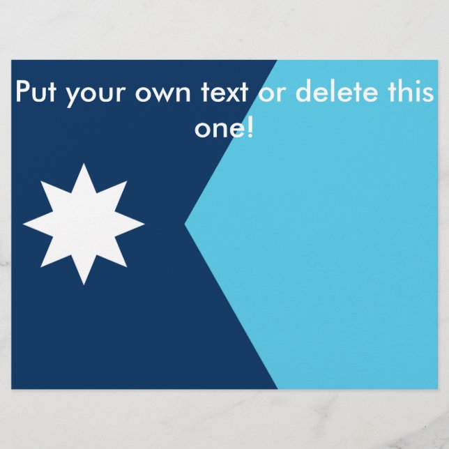 Flyer with Flag of Minnesota, USA (Front)