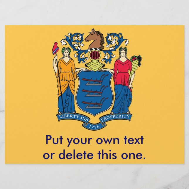 Flyer with Flag of New Jersey, U.S.A. (Front)
