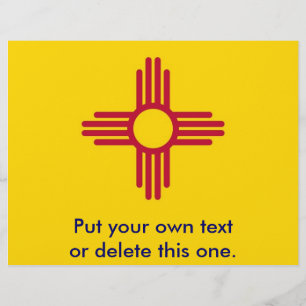 Flyer with Flag of New Mexico, U.S.A.