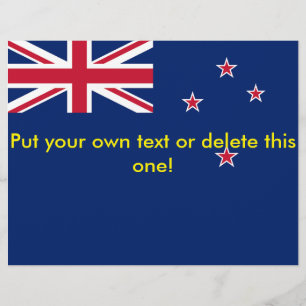 Flyer with Flag of New Zealand