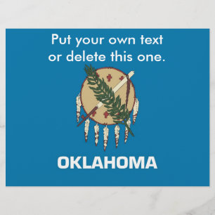 Flyer with Flag of Oklahoma, U.S.A.