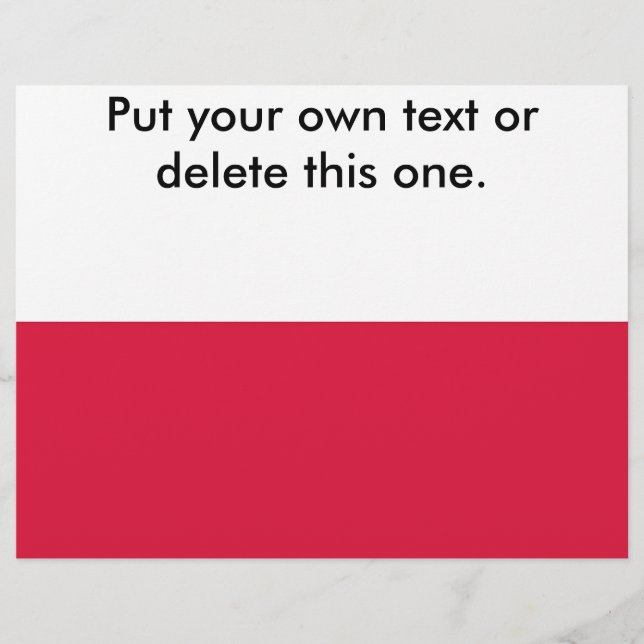 Flyer with Flag of Poland (Front)