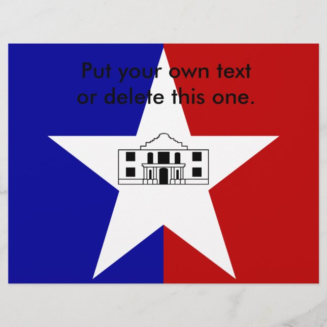 Flyer with Flag of San Antonio City, USA (Front)