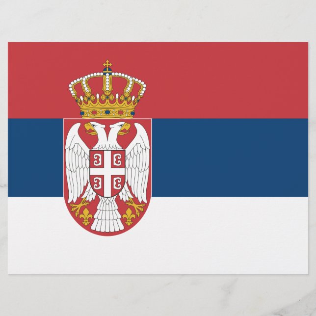 Flyer with Flag of Serbia (Front)