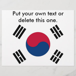 Flyer with Flag of South Korea