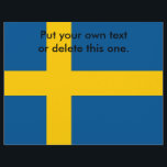 Flyer with Flag of Sweden<br><div class="desc">Promote your message effectively with our eye-catching flyer featuring the flag of Sweden! This beautifully designed flyer showcases the iconic Swedish flag, making it a perfect choice for events, promotions, or announcements that celebrate Swedish culture. The vibrant colours and striking design ensure that your message stands out, capturing attention and...</div>