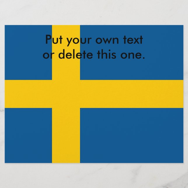 Flyer with Flag of Sweden (Front)