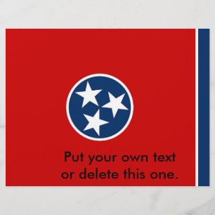 Flyer with Flag of Tennessee, U.S.A.