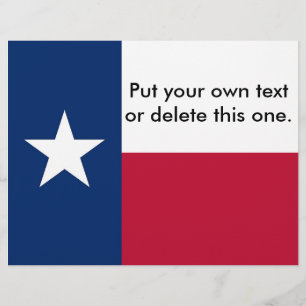 Flyer with Flag of Texas, U.S.A.