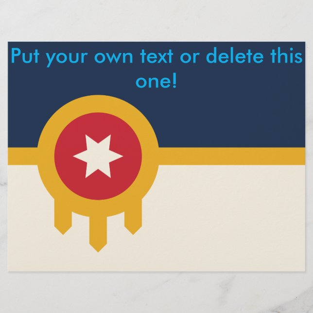 Flyer with Flag of Tulsa, Oklahoma (Front)