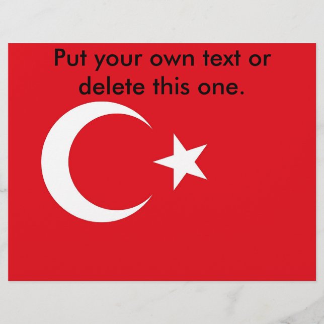 Flyer with Flag of Turkey (Front)