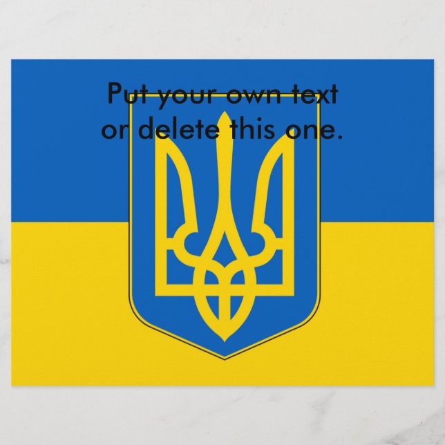 Flyer with Flag of Ukraine (Front)