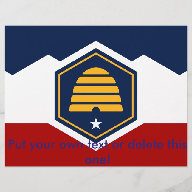 Flyer with Flag of Utah, USA (Front)