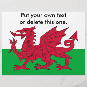 Flyer with Flag of Wales