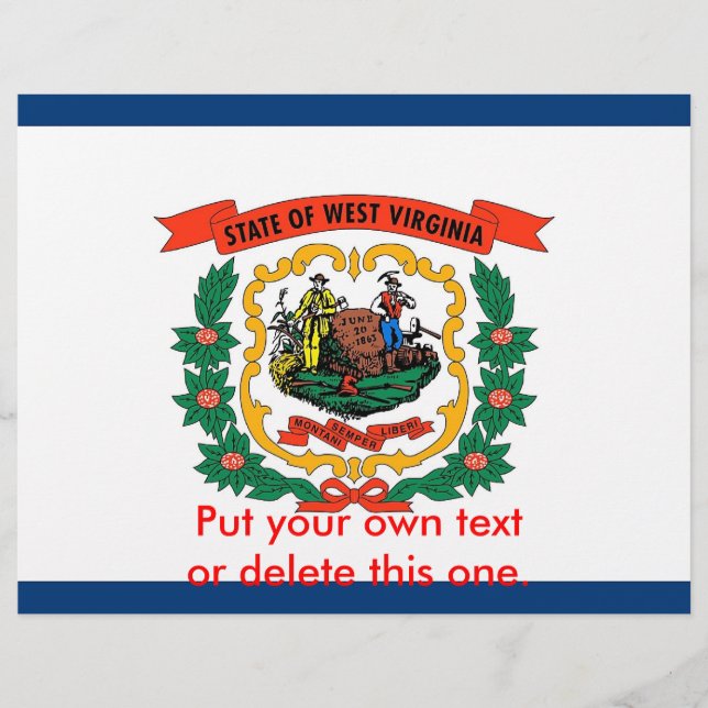 Flyer with Flag of West Virginia, U.S.A. (Front)