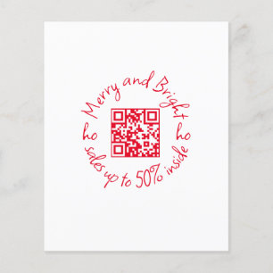 Flyer with qr code and Christmas sales custom 