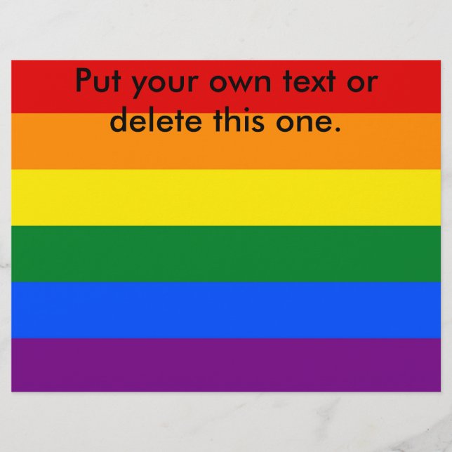 Flyer with Rainbow LGBT Flag (Front)