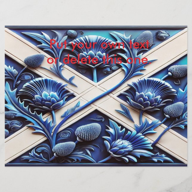 Flyer with Scottish Thistles Design (Front)