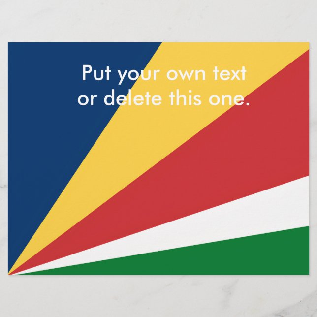 Flyer with Seychelles Colours Design (Front)