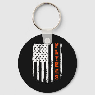 Flyers vintage usa flag for men women boys girls key ring