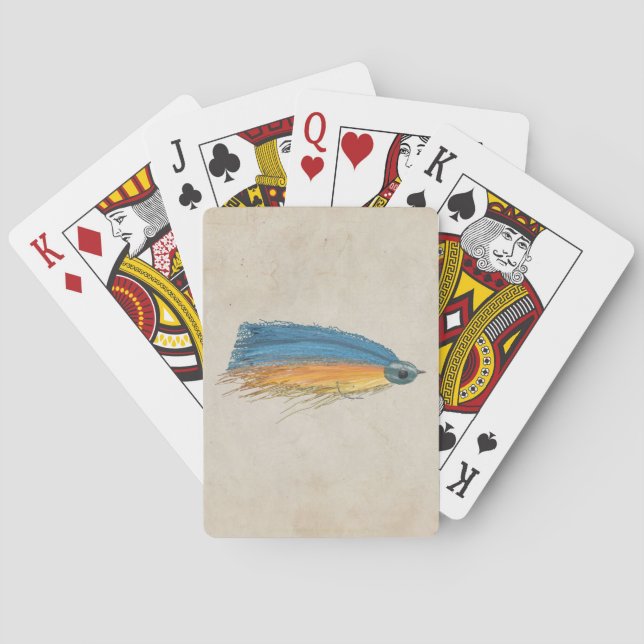 FlyFishing Lure Art Salmon Fly Lure Playing Cards (Back)