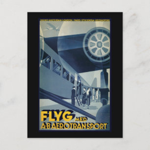 Flyg Aerotransport Airline Aeroplane Aeroplane Postcard