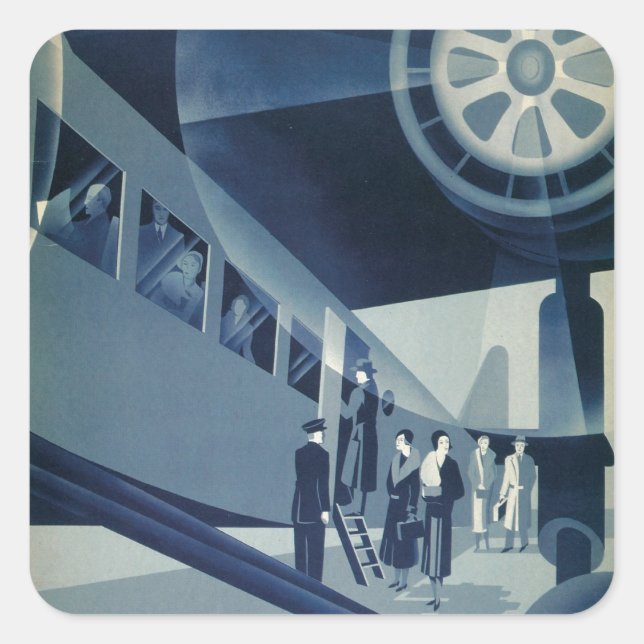 Flyg Med A-B Aerotransport Square Sticker (Front)