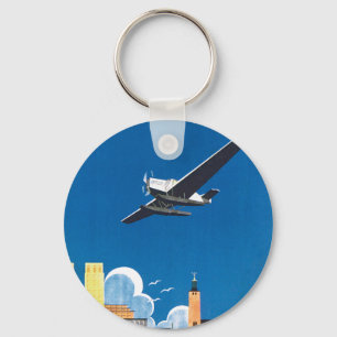 Flyg Over Stockholm Key Ring