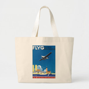 Flyg Over Stockholm Large Tote Bag