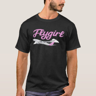 Flygirl Aircraft Stewardess Aeroplane Flight Atten T-Shirt