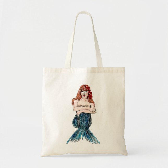 FlyGirl Mermaid Budget Tote Bag (Front)