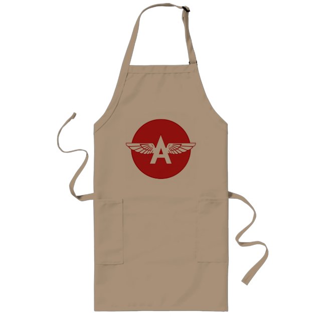 Flying A Gasoline Red Circle Flat version Long Apron (Front)
