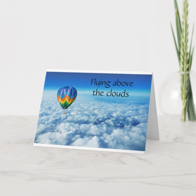 *FLYING ABOVE THE CLOUDS* CONGRATULATIONS CARD (Front)