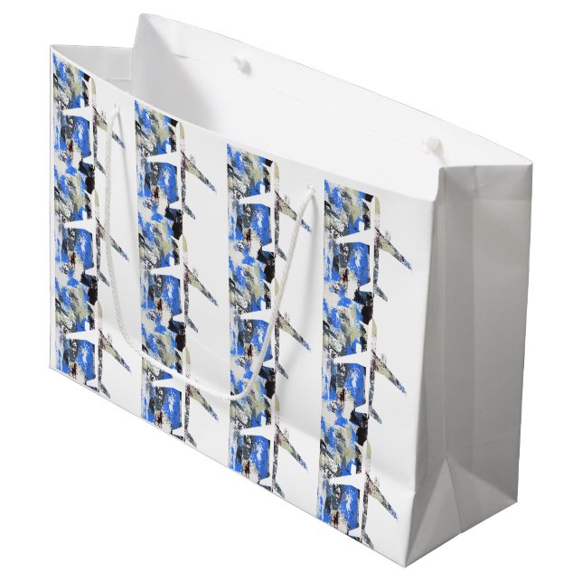 Flying Abstract by Michael Moffa Large Gift Bag (Front Angled)