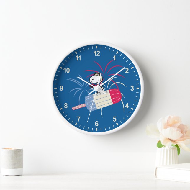 Flying Ace Snoopy on Ice Pop Clock (Home)