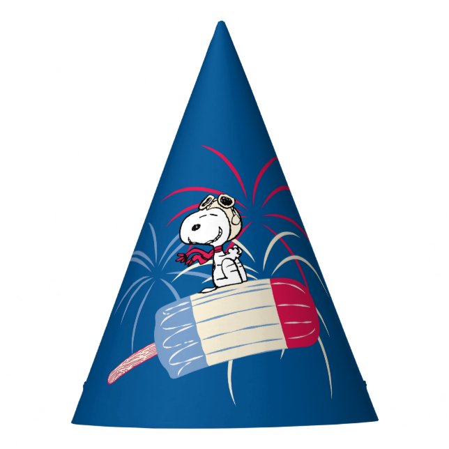 Flying Ace Snoopy on Ice Pop Party Hat (Front)