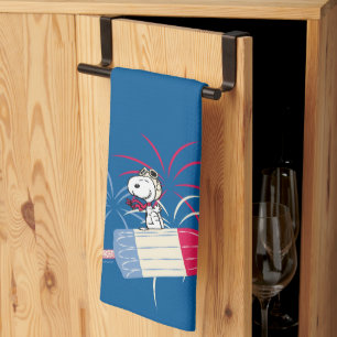 Flying Ace Snoopy on Ice Pop Tea Towel