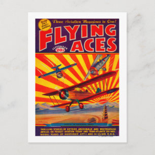 Flying Aces Magazine Cover 2 Postcard