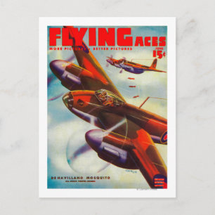 Flying Aces Magazine Cover 4 Postcard