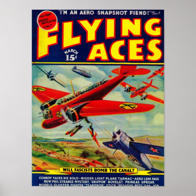 Flying Aces Magazine Cover 4 Poster (Front)