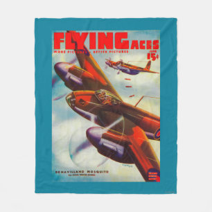 Flying Aces Magazine Cover 5 Fleece Blanket