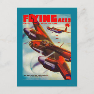 Flying Aces Magazine Cover 5 Postcard