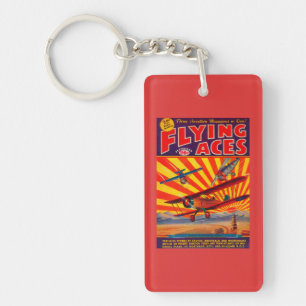 Flying Aces Magazine Cover Key Ring