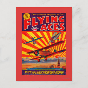 Flying Aces Magazine Cover Postcard