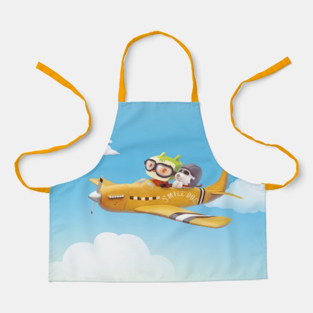 Flying Adventure with Dog Apron (Front)