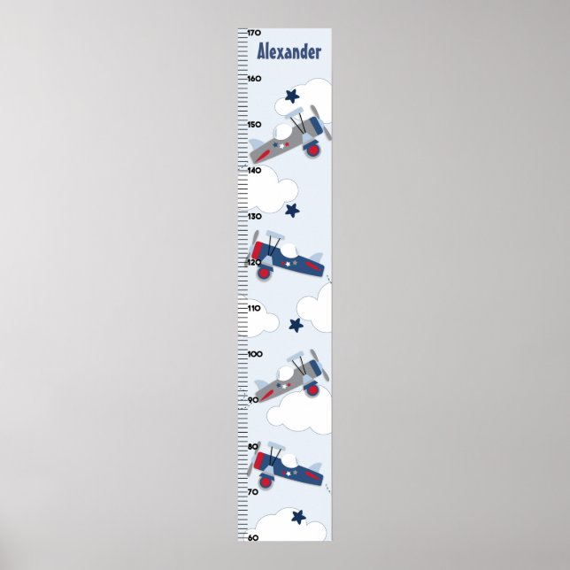 Flying Aeroplane Adventure Growth Chart Centimetre (Front)