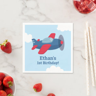 Flying Aeroplane Kids Birthday Party Supplies Napkin