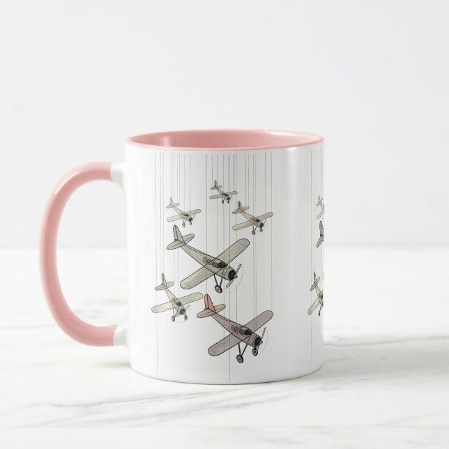 Flying aeroplanes cute Mug (Left)