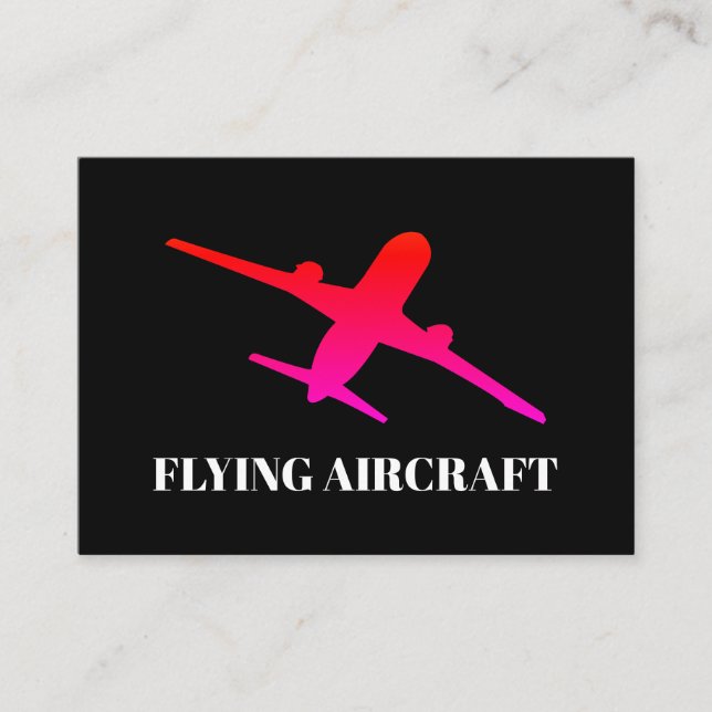 Flying Aircraft Aeroplane Aviator Business Card (Front)