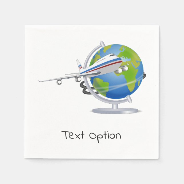 Flying Aircraft Paper Napkins (Front)